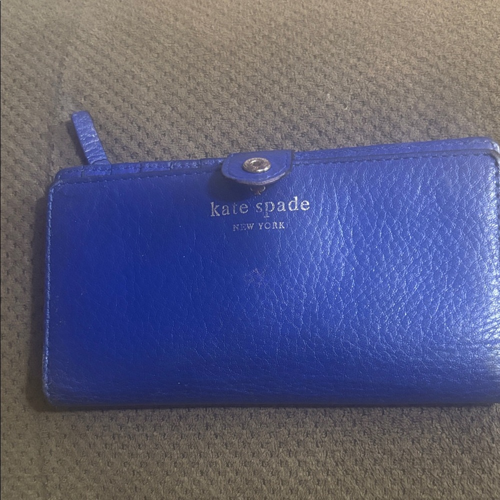 Kate Spade Royal Blue Leather Clutch